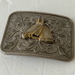 Vintage equestrian belt buckle
